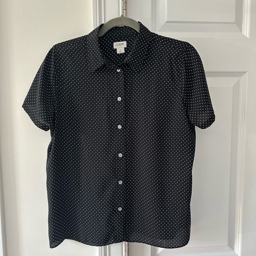 Black Polka Dot Women’s Blouse